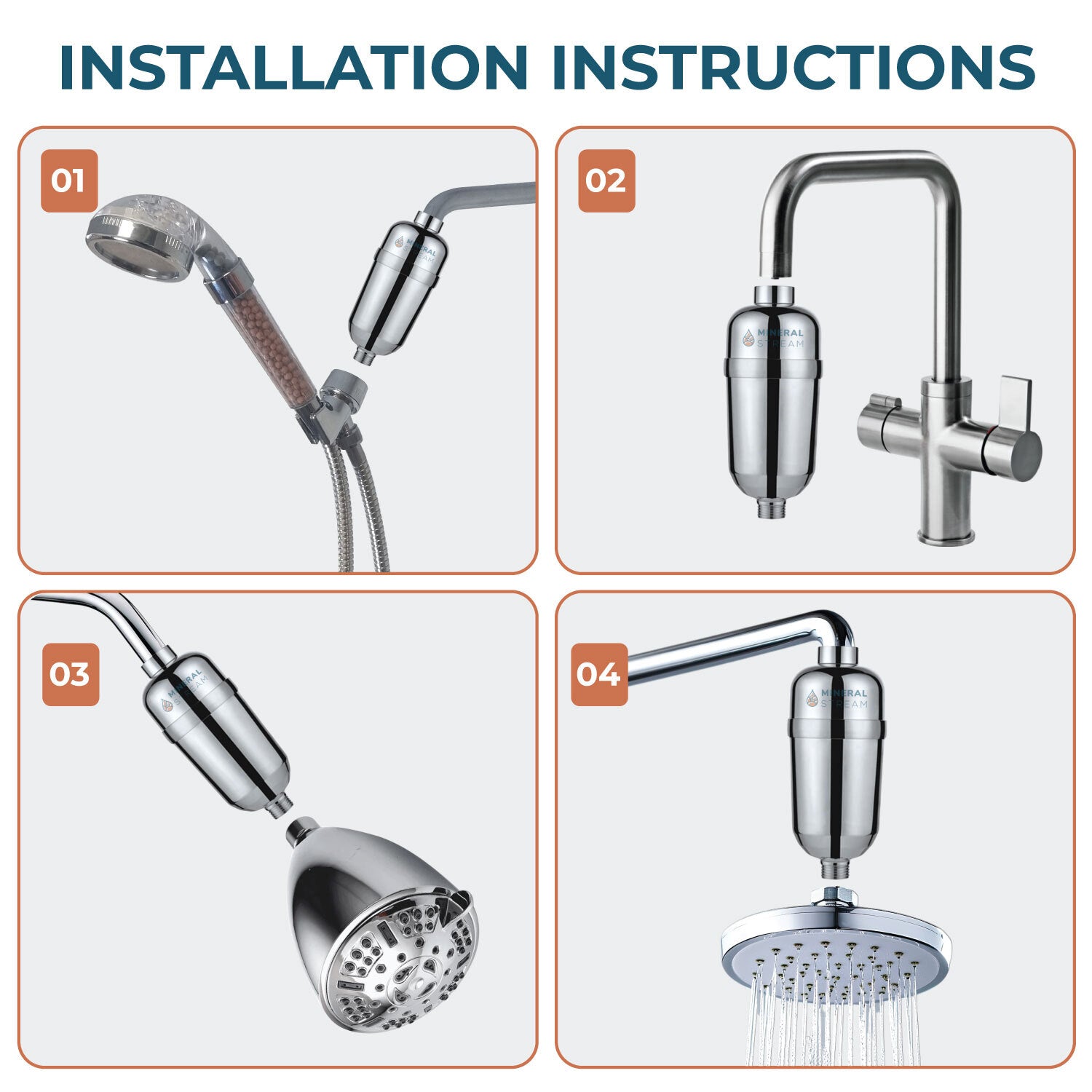 Zaawansowany filtr prysznicowy do twardej wody