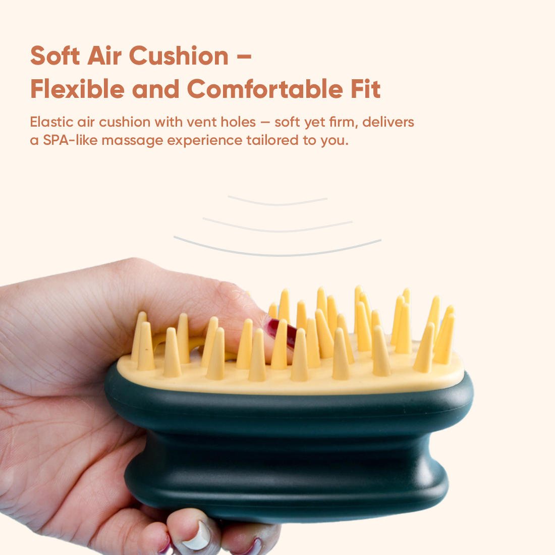 Prysznicowy masażer skóry głowy