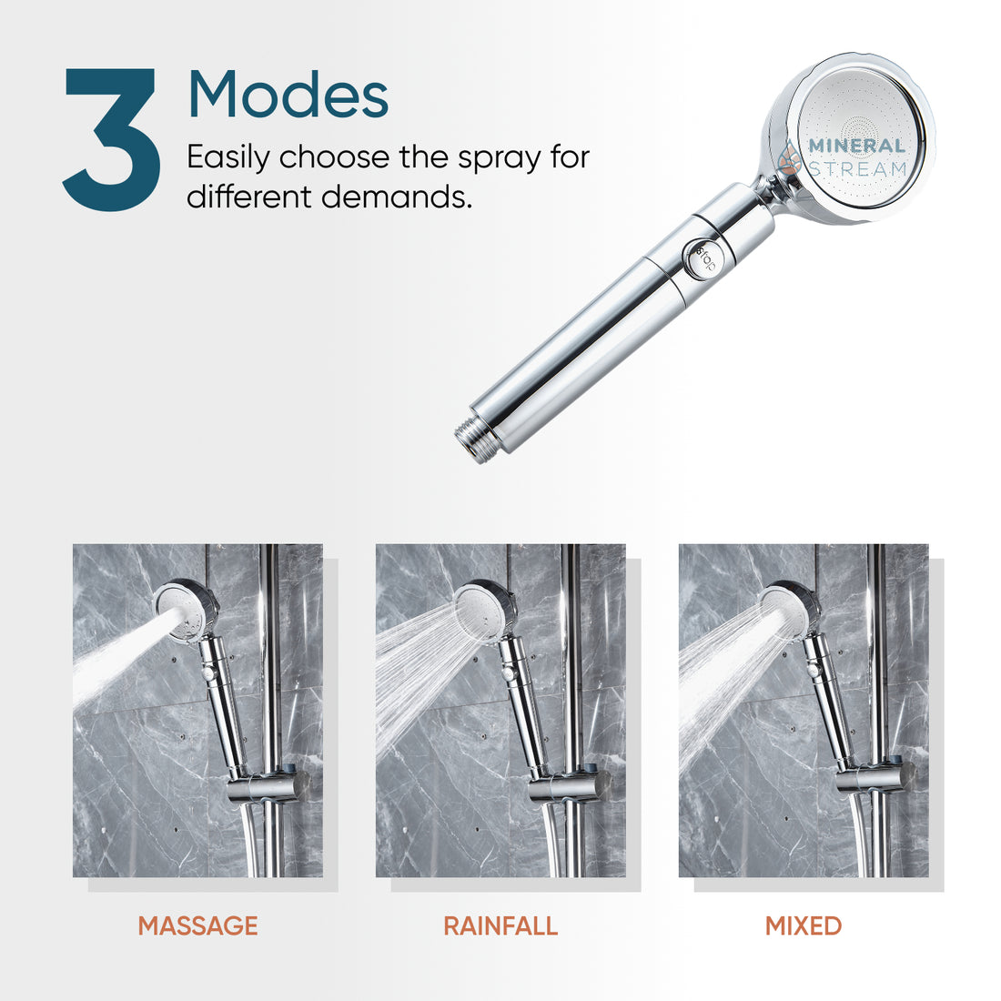 MineralStream™ 3.0 — nowoczesna słuchawka prysznicowa z filtracją