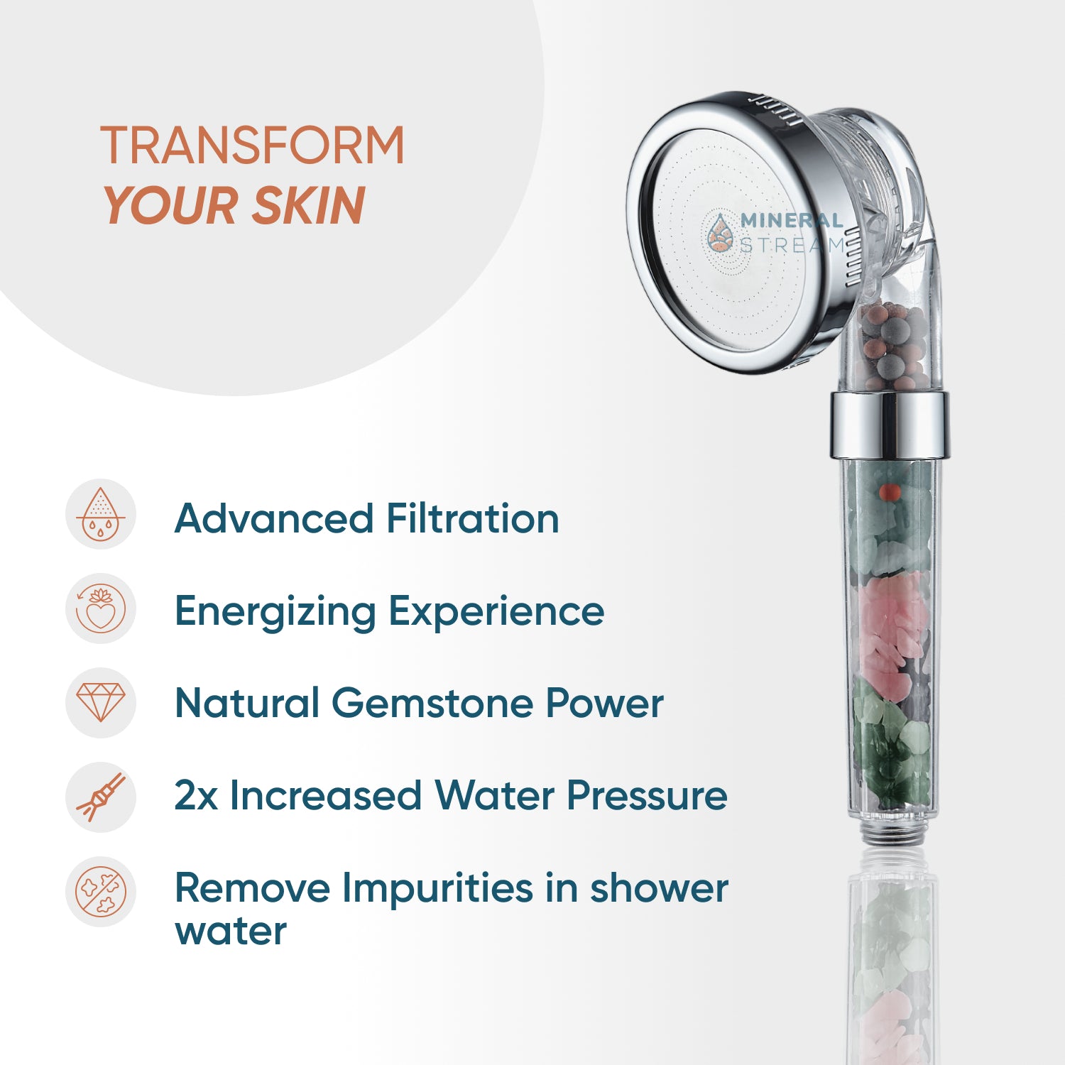 Chakra Showerhead Complete Shower Kit