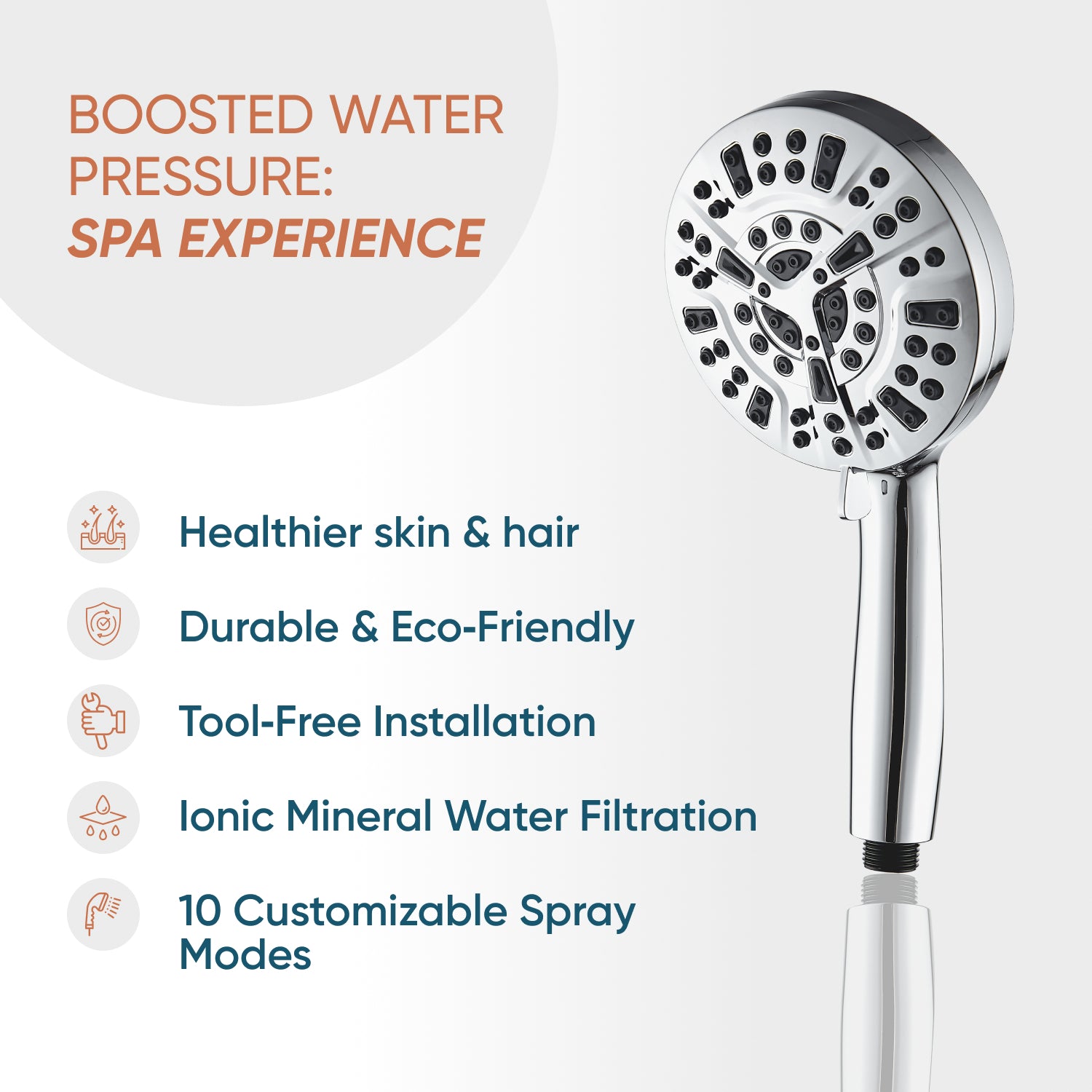 Luxe 10 Mode - słuchawka prysznicowa z systemem