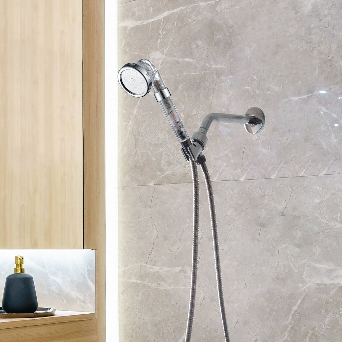 Zestaw niezbędnych akcesoriów prysznicowych Chakra Showerhead