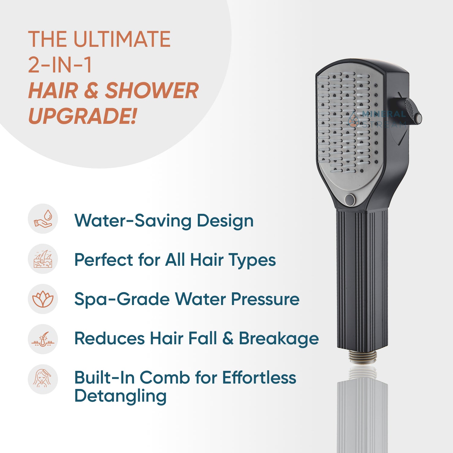 Detangler Comber Showerhead kompletny zestaw prysznicowy