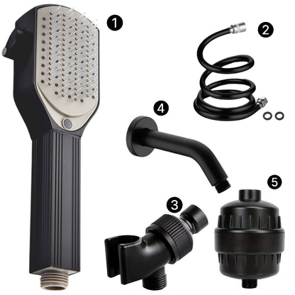 Detangler Comb Showerhead Complete Shower Kit